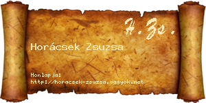 Horácsek Zsuzsa névjegykártya